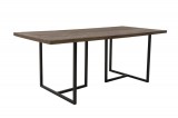 DINING TABLE CHISA BROWN BLACK METAL LEG - DINING TABLES